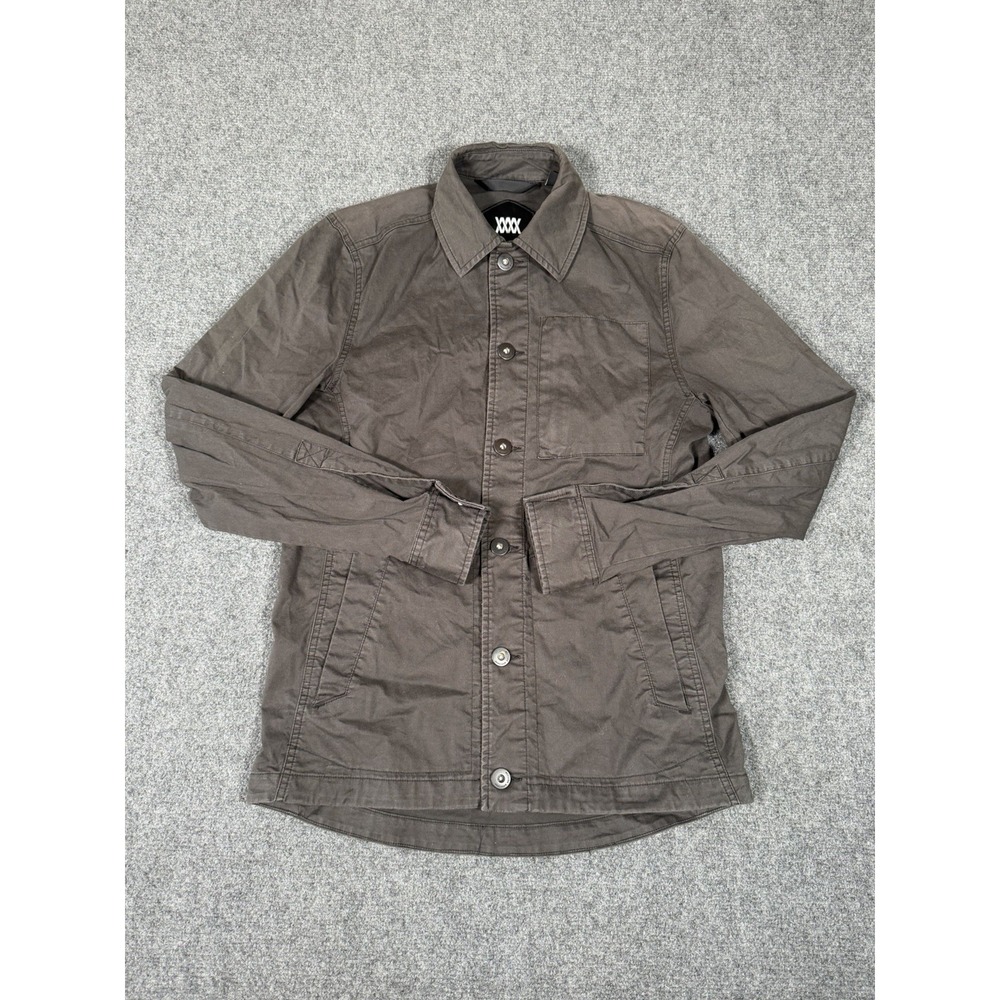 Mission Workshop Men's XS Gray Brown Utility Button Up Shirt Made in USA